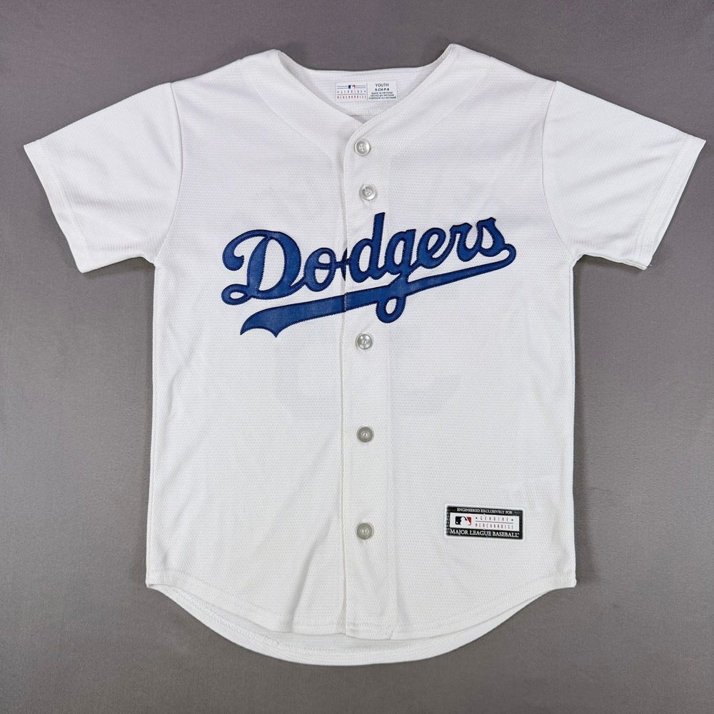 MLB Los Angeles Dodgers Youth Small 8 White Cody Bellinger 35 Jersey Fan Gear